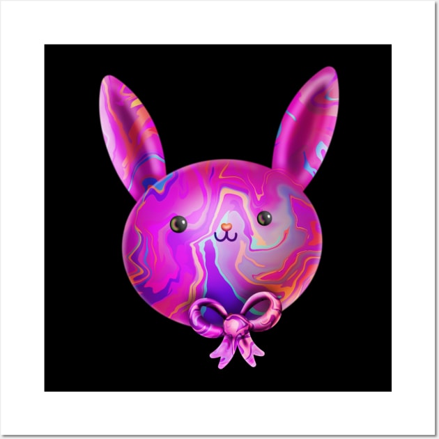 Elegant Trippy Bunny Wall Art by Doggomuffin 